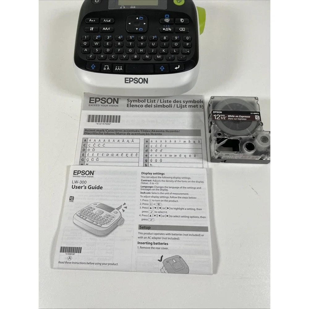 Epson Labelworks LW-300 Label Printer No Cord Tested Device Only